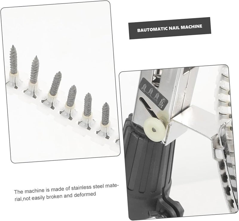Cordless Electric Brad Nailer Staple Gun Woodworking Tool Automatic Stainless Steel - Image 2
